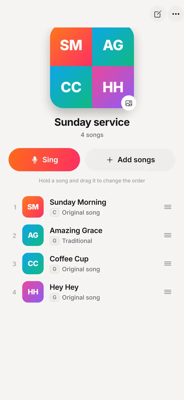 A whole set, in order: Build a playlist and move through songs without touching the screen.